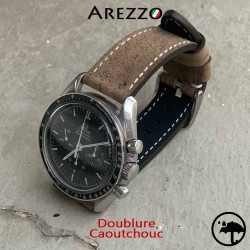 braelet montre veau mat doublure caoutchouc arezzo 22mm