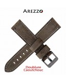 braelet montre veau mat doublure caoutchouc arezzo 22mm