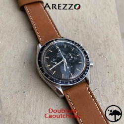 bracelet montre etanche veau beige doublure caoutchouc arezzo 22mm