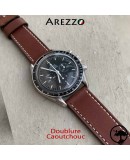 bracelet montre etanche veau doublure caoutchouc arezzo 22mm