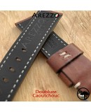 bracelet montre etanche veau doublure caoutchouc arezzo 22mm