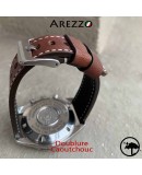 bracelet montre cuir homme 24mm arezzo explorer waterproof