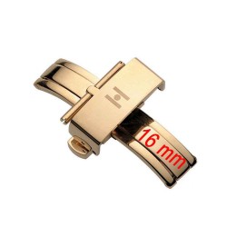 Deployment clasp Buckle Hirsch PUSHER 16mm GOLD