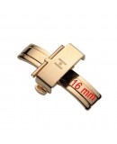 Deployment clasp Buckle Hirsch PUSHER 16mm GOLD