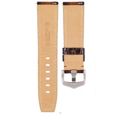 Bracelet Hirsch TRITONE Alligator miel vintage 22mm