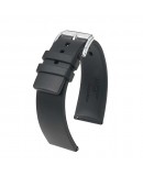 Bracelet montre Hirsch PURE 22mm Coutchouc Noir