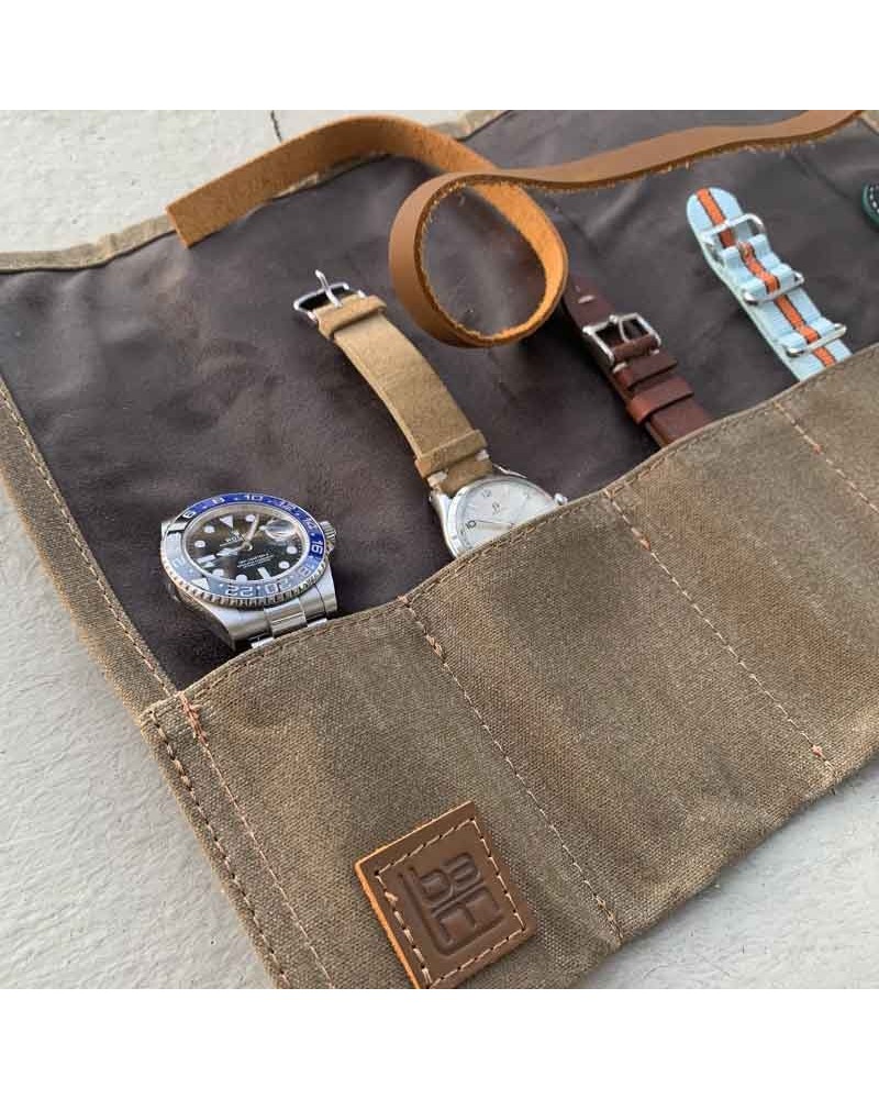 marmotte 5 montres tissus etui montres