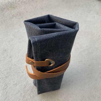 ROLL pouch barbour oiled 5 watches BLUE for travel