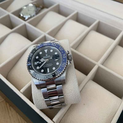 Black watch box for 12 watches slim size