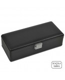 Coffret 4 Montres - Scatola 4B XL Oversize cuir noir graine