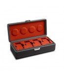 coffret 4 montres cuir valigetta scatola del tempo gris orange