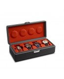 coffret 4 montres cuir valigetta scatola del tempo gris orange