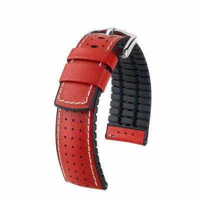 Bracelet Hirsch TIGER rouge 22mm