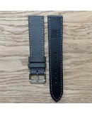 bracelet montre veau structuré gris 20mm