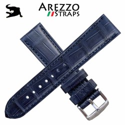 Bracelet montre SQUARE CROCODILE bleu 20mm