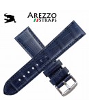 Bracelet montre SQUARE CROCODILE bleu 20mm