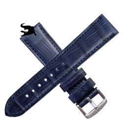 Bracelet montre SQUARE CROCODILE bleu 20mm