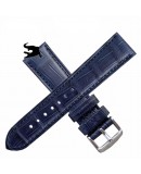 Bracelet montre SQUARE CROCODILE bleu 20mm