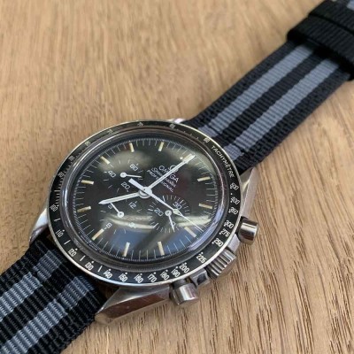 Bracelet NATO 20mm montre connectée NATOCONCEPT james bond noir gris