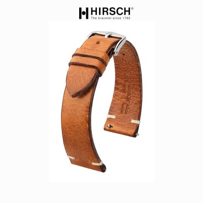 Watch bracelet Hirsch BAGNORE light brown 20mm Tuscan leather