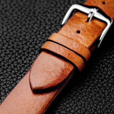 Watch bracelet Hirsch BAGNORE light brown 20mm Tuscan leather