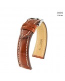 Bracelet montre alligator Hirsch capitano Alligator Marron doré 20mm