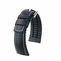 bracelet montre hirsch tiger noir 22mm