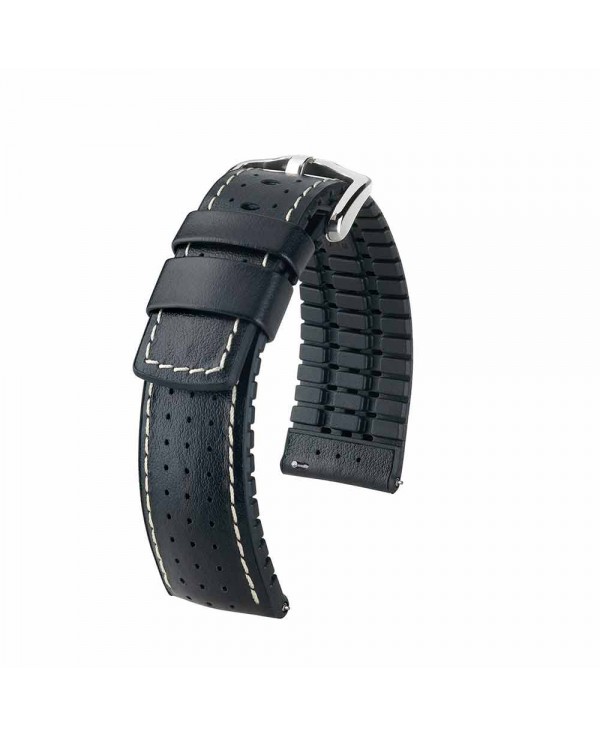 bracelet montre hirsch tiger noir 22mm