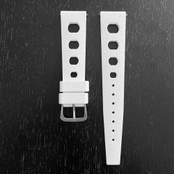 bracelet montre tropic 20/16 blanc caoutchouc