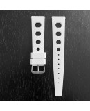 bracelet montre tropic 20/16 blanc caoutchouc