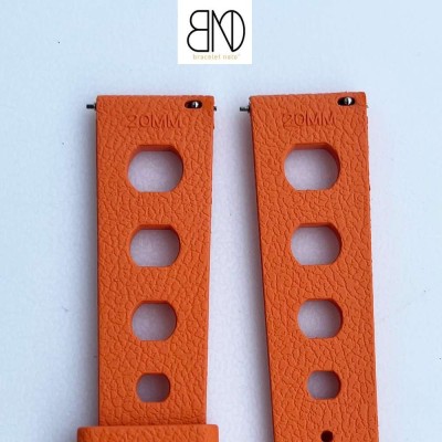 TROPIC Vintage rubber watch bracelet 20mm orange big holes