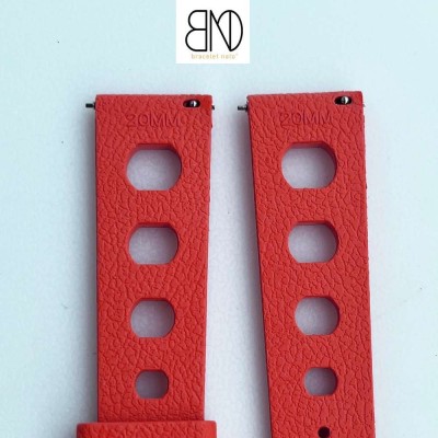 TROPIC Vintage rubber watch bracelet 20mm red big holes