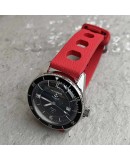 bracelet montre tropic 20/16mm rouge catouchouc plongee