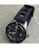 bracelet montre tropic sport vintage 20/16mm noir catouchouc plongee