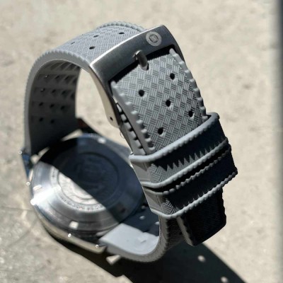 watch bracelet tropic 20mm grey rubber diving watch