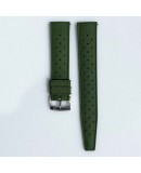 bracelet montre tropic 20mm kaki catouchouc plongee