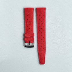 bracelet montre tropic 20mm rouge catouchouc plongee