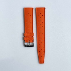 bracelet montre tropic 20mm orange catouchouc plongee