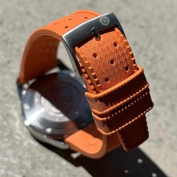 bracelet montre tropic 20mm orange catouchouc plongee