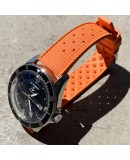 bracelet montre tropic 20mm orange catouchouc plongee