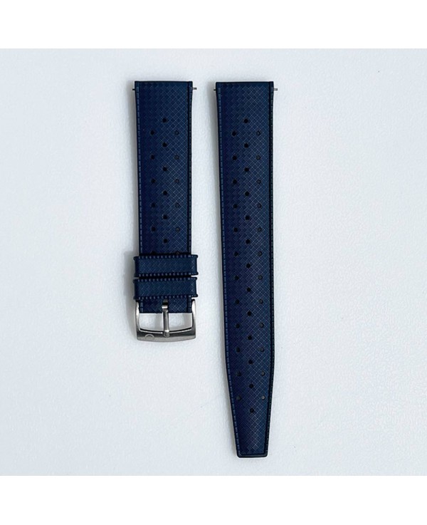 bracelet montre tropic 20mm bleu catouchouc plongee