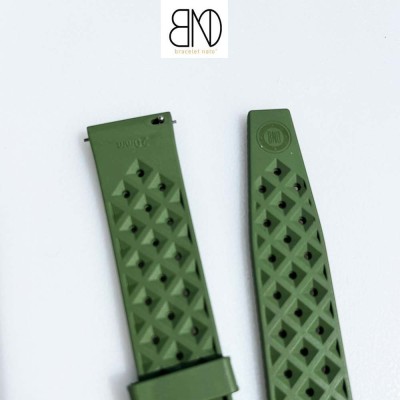 TROPIC rubber watch bracelet 22mm kaki green