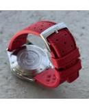 bracelet montre tropic 20mm rouge catouchouc plongee