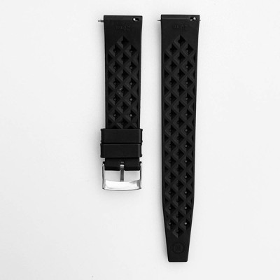 TROPIC rubber watch bracelet 22mm black