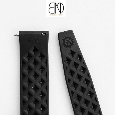 TROPIC rubber watch bracelet 22mm black