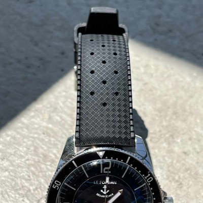 TROPIC rubber watch bracelet 22mm black