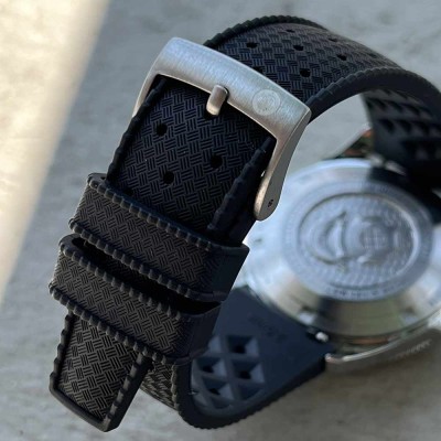TROPIC rubber watch bracelet 22mm black