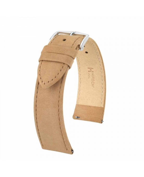 bracelet montre femme 18mm nubuck beige hirsch osiris