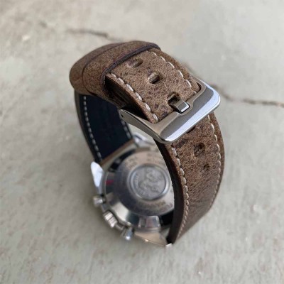 Explorer 26mm watch bracelet Arezzo mat veal Leather