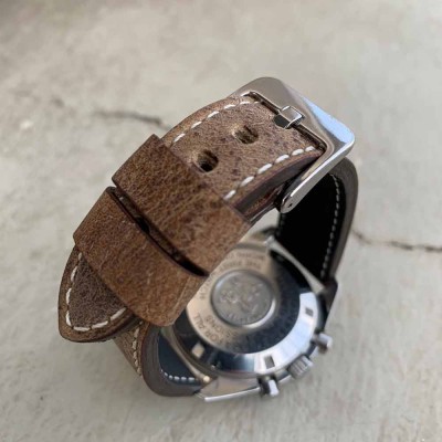 Explorer 26mm watch bracelet Arezzo mat veal Leather